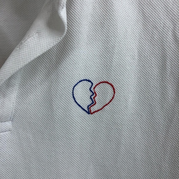 Maison Labiche Broken Heart Embroidered Paris Polo - Picture 4 of 12